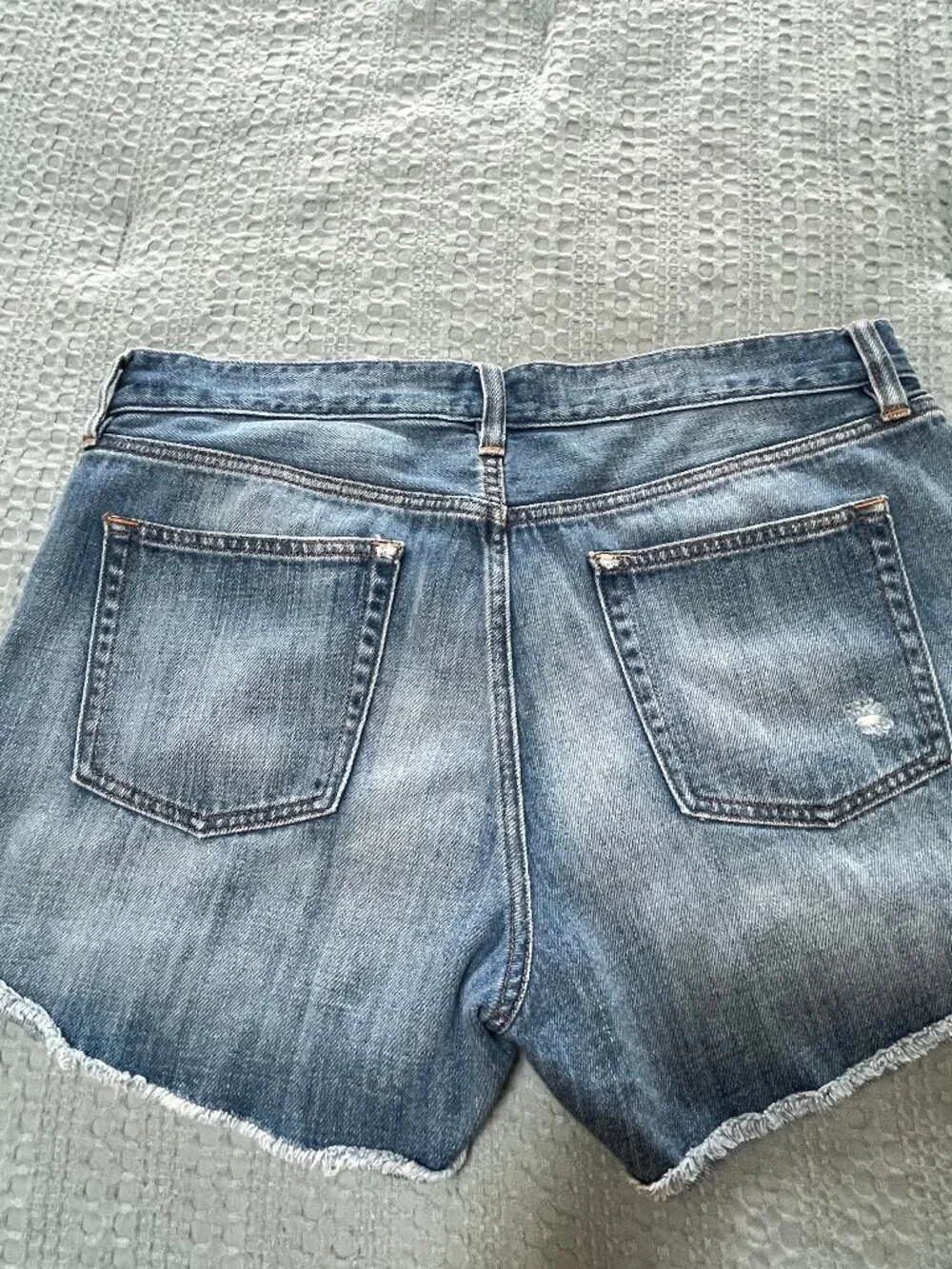 J. Crew Rolled Frayed Hem Blue Jean Shorts Size 29